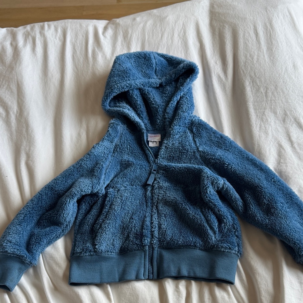 Hanna Andersson Cozy Blue Kids Hoodie (6-7)